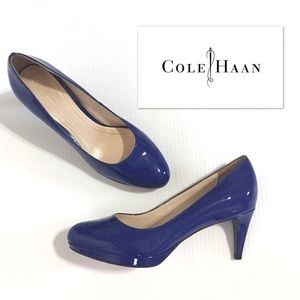 Cole Haan Cobalt Patent Chelsea Low Pump
